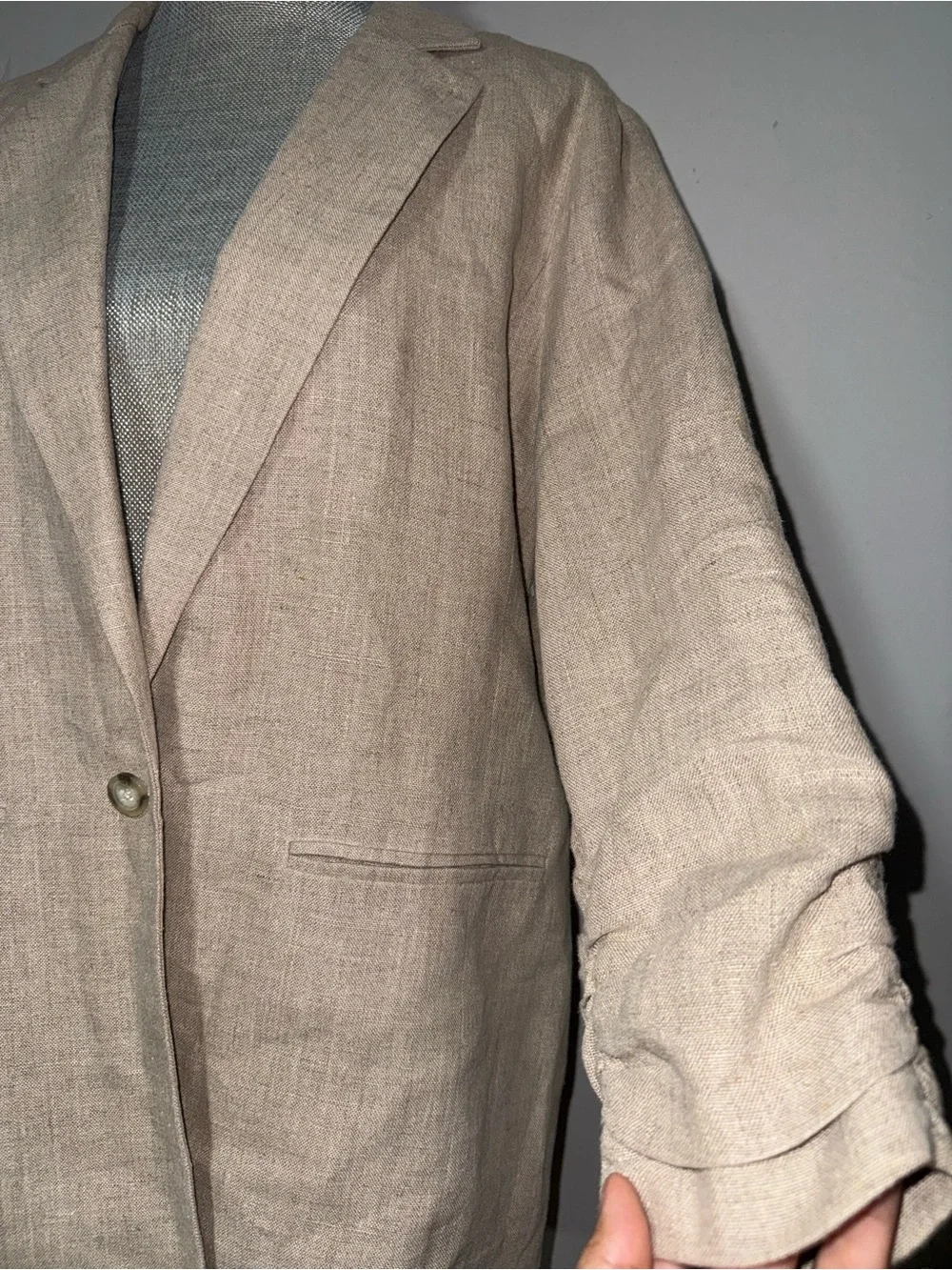 Michael Kors 100% Linen Beige Blend Women's Blazer Jacket